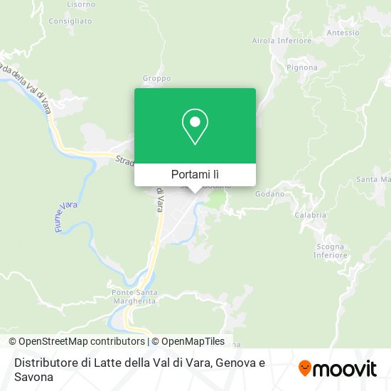 Mappa Distributore di Latte della Val di Vara