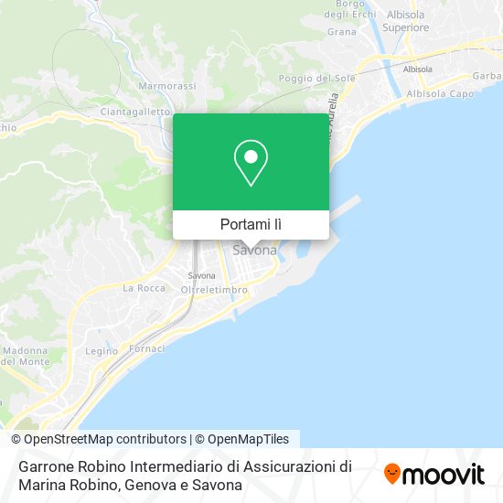 Mappa Garrone Robino Intermediario di Assicurazioni di Marina Robino