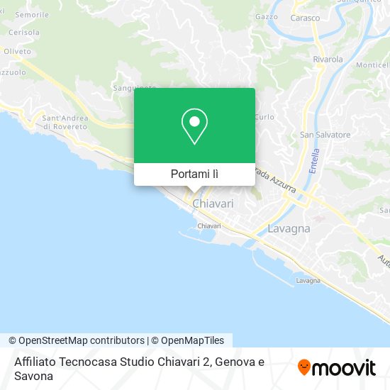 Mappa Affiliato Tecnocasa Studio Chiavari 2