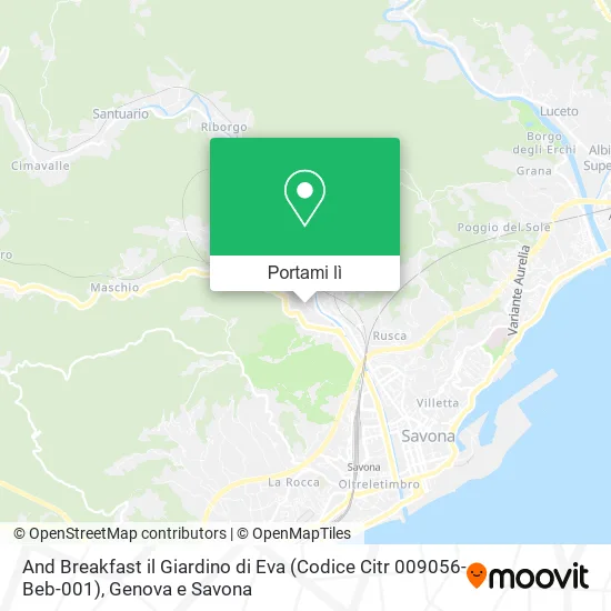 Mappa And Breakfast il Giardino di Eva (Codice Citr 009056-Beb-001)