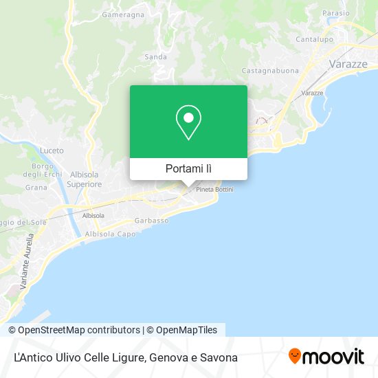 Mappa L'Antico Ulivo Celle Ligure