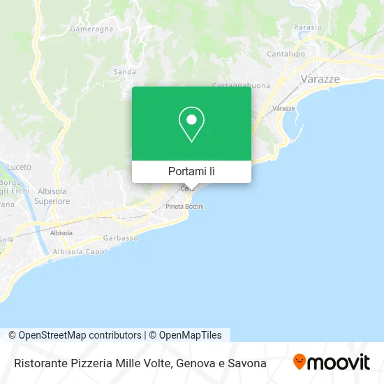 Mappa Ristorante Pizzeria Mille Volte