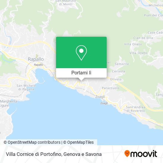 Mappa Villa Cornice di Portofino