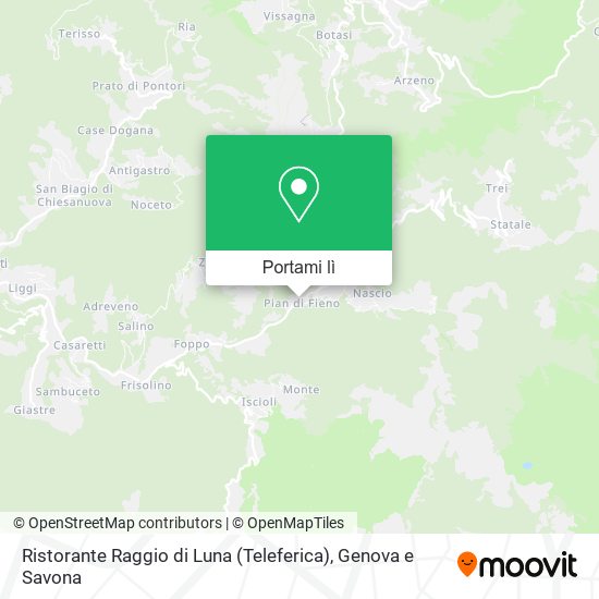 Mappa Ristorante Raggio di Luna (Teleferica)
