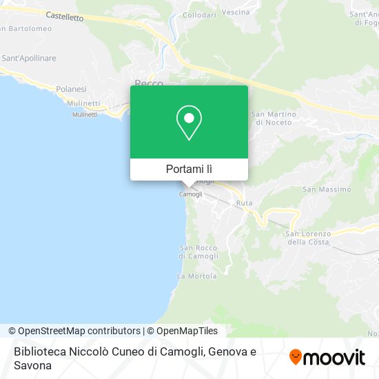 Mappa Biblioteca Niccolò Cuneo di Camogli