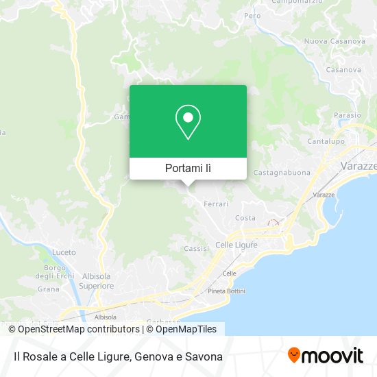 Mappa Il Rosale a Celle Ligure