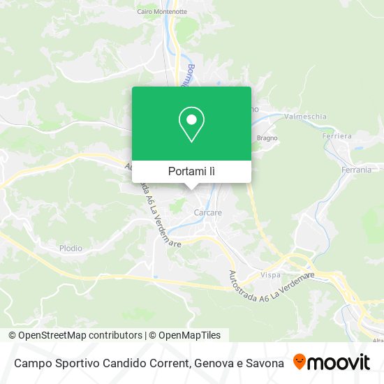 Mappa Campo Sportivo Candido Corrent