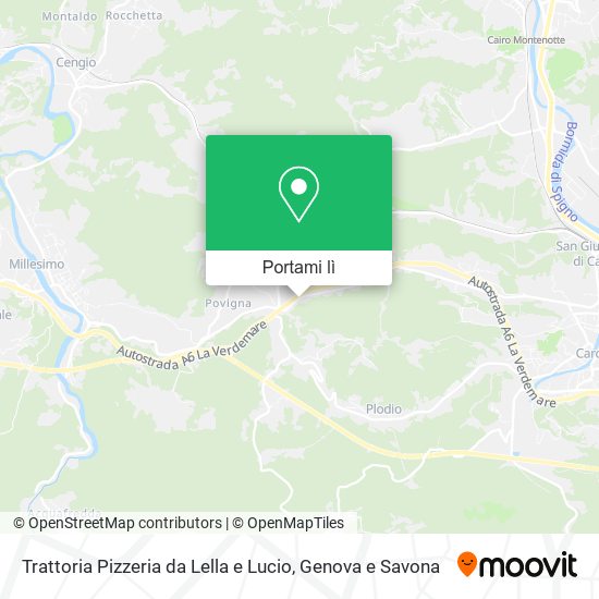 Mappa Trattoria Pizzeria da Lella e Lucio