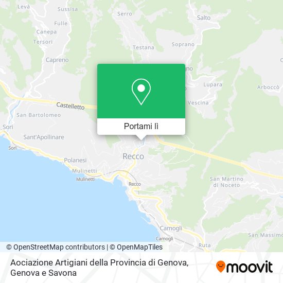 Mappa Aociazione Artigiani della Provincia di Genova