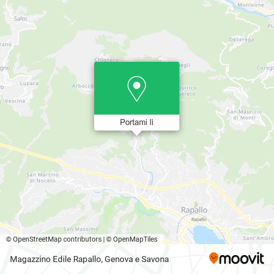 Mappa Magazzino Edile Rapallo