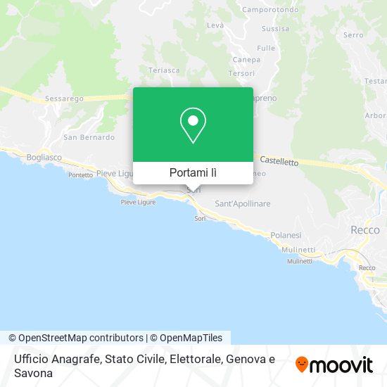 Mappa Ufficio Anagrafe, Stato Civile, Elettorale