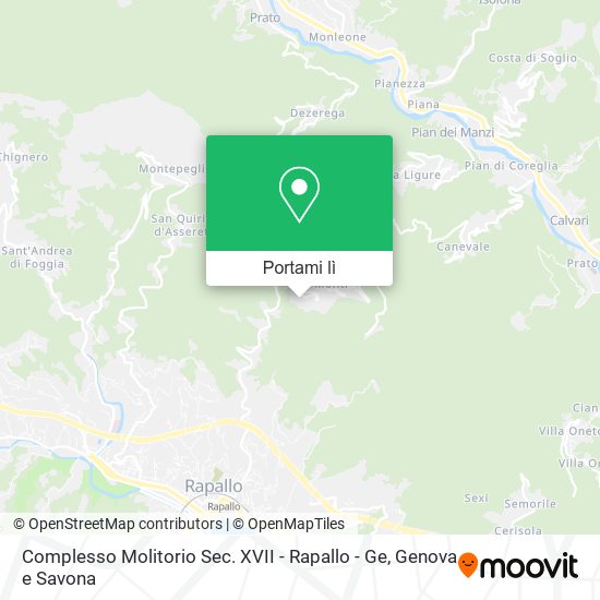 Mappa Complesso Molitorio Sec. XVII - Rapallo - Ge