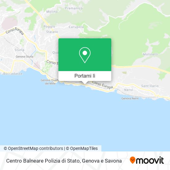 Mappa Centro Balneare Polizia di Stato