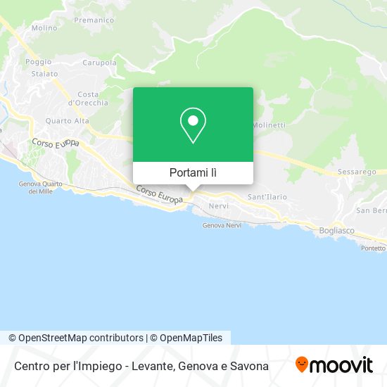 Mappa Centro per l'Impiego - Levante