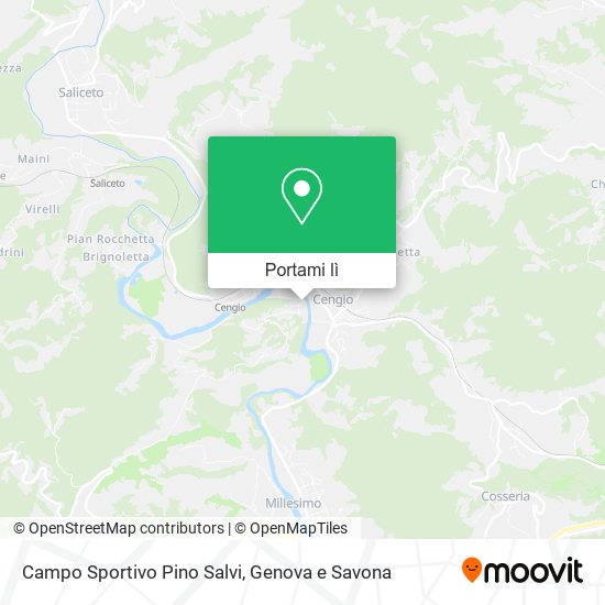 Mappa Campo Sportivo Pino Salvi