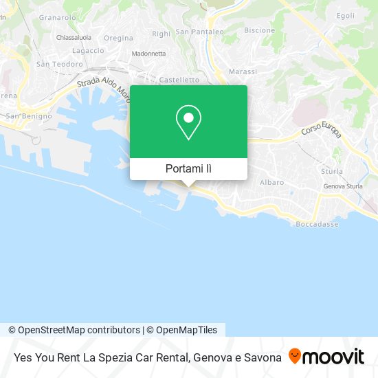 Mappa Yes You Rent La Spezia Car Rental