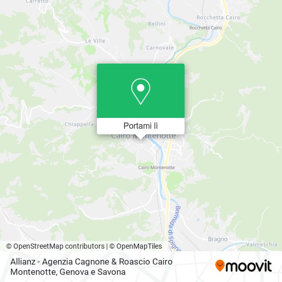 Mappa Allianz - Agenzia Cagnone & Roascio Cairo Montenotte
