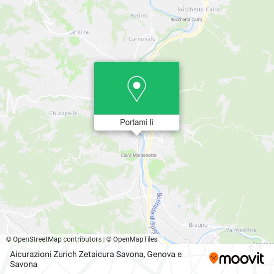 Mappa Aicurazioni Zurich Zetaicura Savona