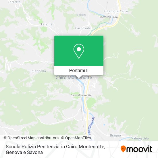 Mappa Scuola Polizia Penitenziaria Cairo Montenotte