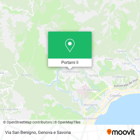 Mappa Via San Benigno