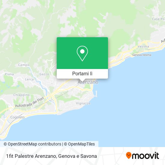Mappa 1fit Palestre Arenzano