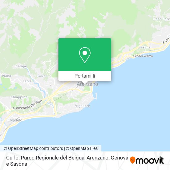 Mappa Curlo, Parco Regionale del Beigua, Arenzano