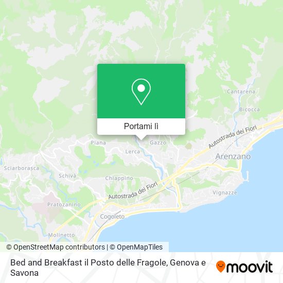 Mappa Bed and Breakfast il Posto delle Fragole
