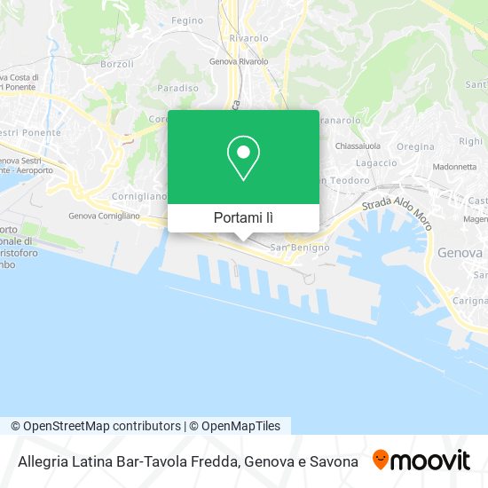 Mappa Allegria Latina Bar-Tavola Fredda