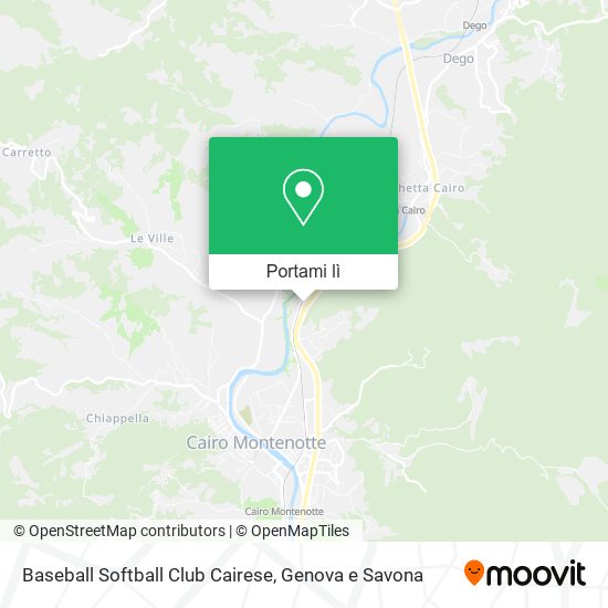 Mappa Baseball Softball Club Cairese