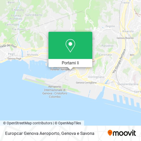 Mappa Europcar Genova Aeroporto