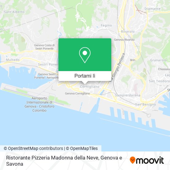 Mappa Ristorante Pizzeria Madonna della Neve