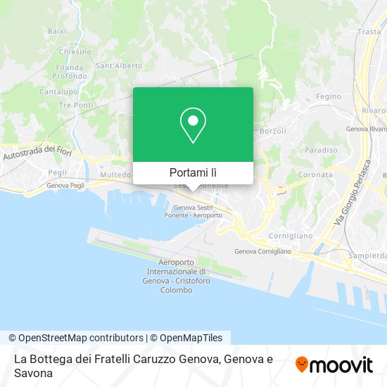 Mappa La Bottega dei Fratelli Caruzzo Genova