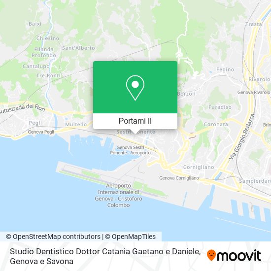 Mappa Studio Dentistico Dottor Catania Gaetano e Daniele