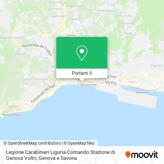 Mappa Legione Carabinieri Liguria-Comando Stazione di Genova Voltri