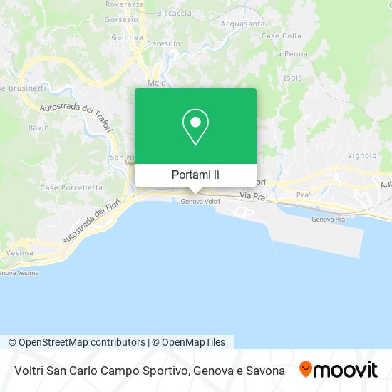 Mappa Voltri San Carlo Campo Sportivo