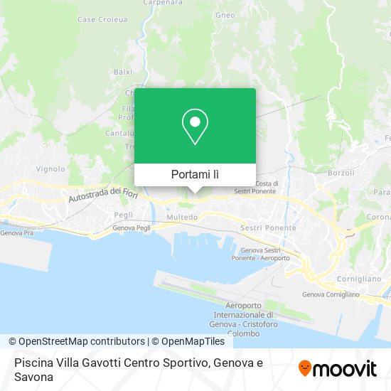 Mappa Piscina Villa Gavotti Centro Sportivo