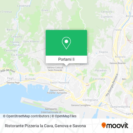 Mappa Ristorante Pizzeria la Cava