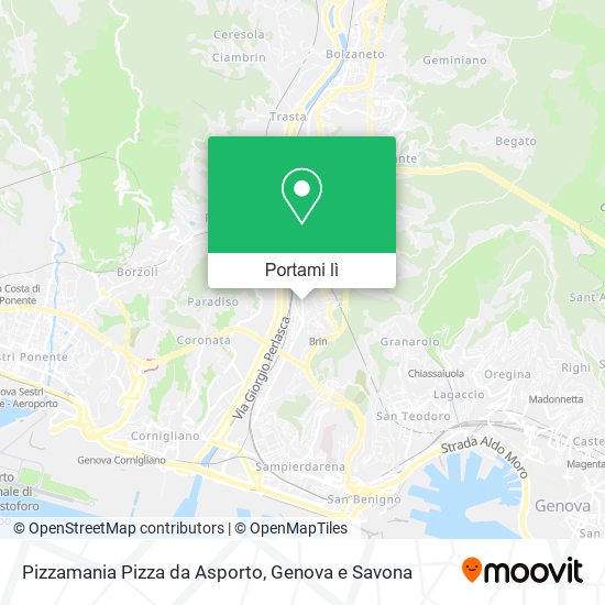 Mappa Pizzamania Pizza da Asporto