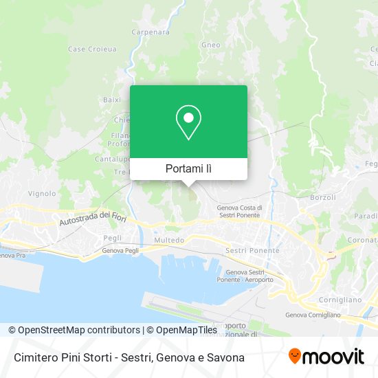 Mappa Cimitero Pini Storti - Sestri