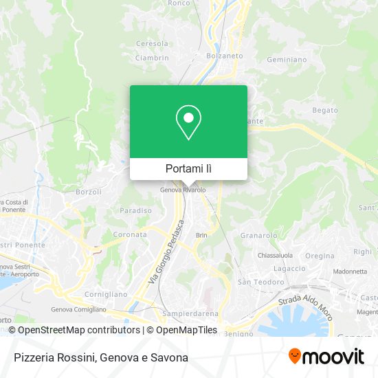 Mappa Pizzeria Rossini