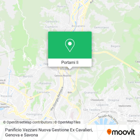 Mappa Panificio Vezzani Nuova Gestione Ex Cavalieri