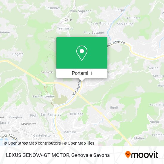 Mappa LEXUS GENOVA-GT MOTOR
