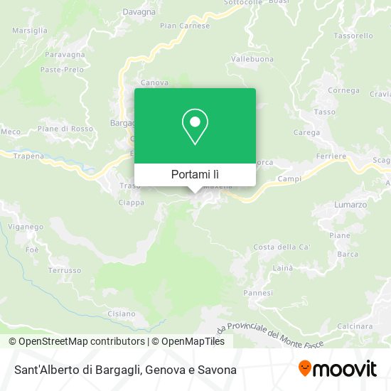 Mappa Sant'Alberto di Bargagli