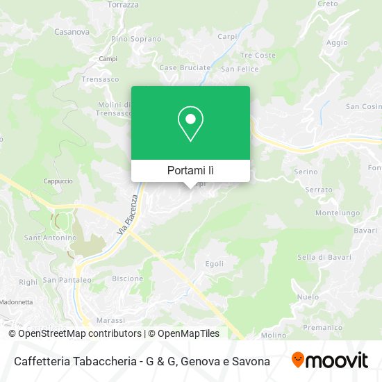 Mappa Caffetteria Tabaccheria - G & G