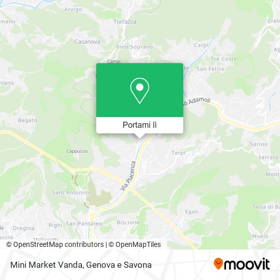 Mappa Mini Market Vanda