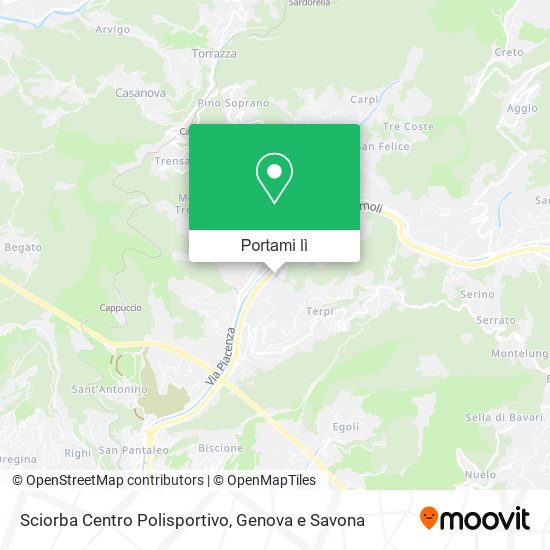 Mappa Sciorba Centro Polisportivo