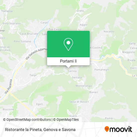 Mappa Ristorante la Pineta