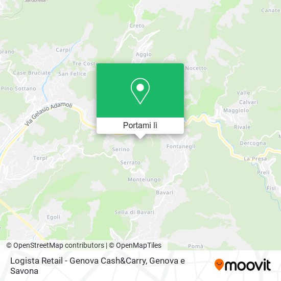 Mappa Logista Retail - Genova Cash&Carry
