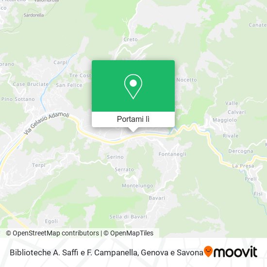 Mappa Biblioteche A. Saffi e F. Campanella