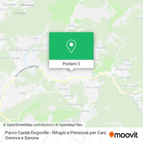 Mappa Parco Canile Dogsville - Rifugio e Pensione per Cani